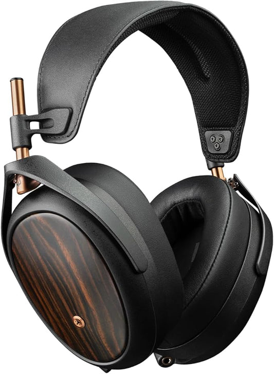 MEZE AUDIO | LIRIC 2nd Generation | Wired Over-Ear Closed-Back Planar Magnetic Headphones for Audiophiles | Macassar Ebony Wood Earcups | Detachable Magnetic Earpads | Premium Braided Cable Included
