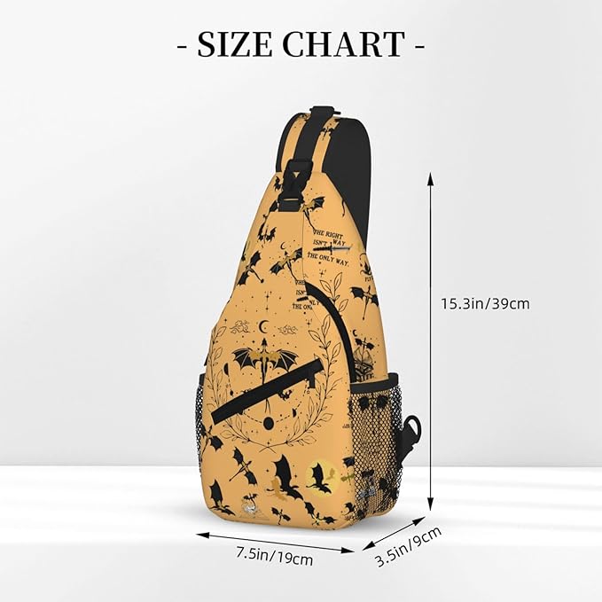 Fourth Dragon Wing Crossbody Bag Trendy Sling Bag Bakpack Casual Chest Bags Daypack For Hiking Walking Travel Running(1)