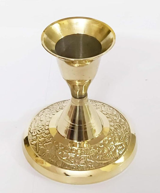 Brass Candle Stand Living Room Candlestick Holder for Table Candle Holders Candle Holder Stand Metal Pillar Wedding Gift Centerpiece Candle Holders (3.2 inches)