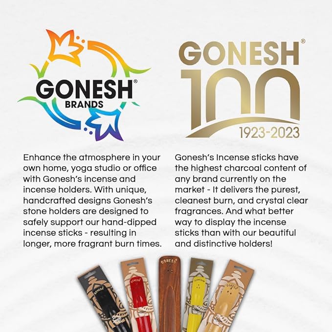 Gonesh - Incense Holder - Modern Home Decor - Wood Incense Burner - Yellow - 10” x 1.25”