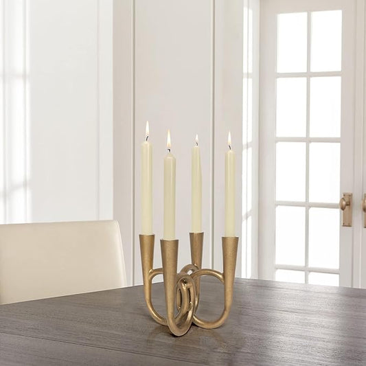 Antique Brass Candle Holder, Iron Taper Candle Holders, Vintage Cast Iron Decorative Candle Stands, Tall Candle Holders for Wedding, Dining Table, Home Decor