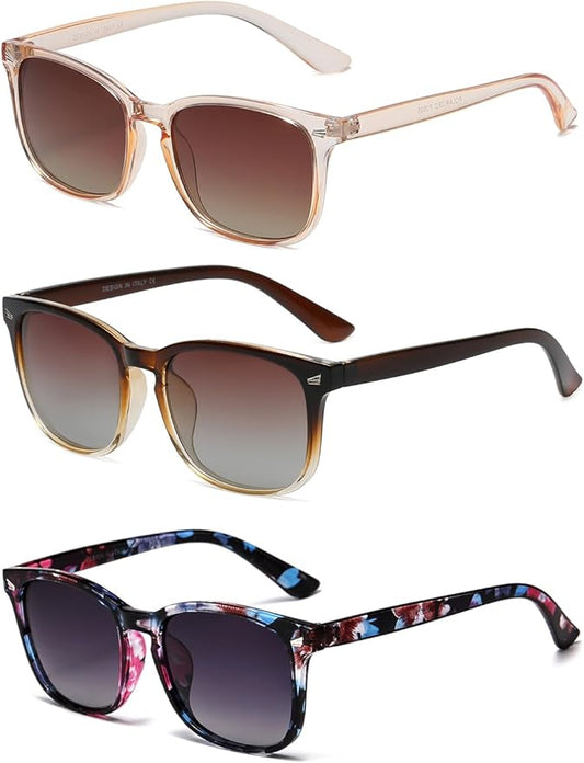 DUSHINE Polarized Sunglasses for Women Classic Retro Style UV400 Protection
