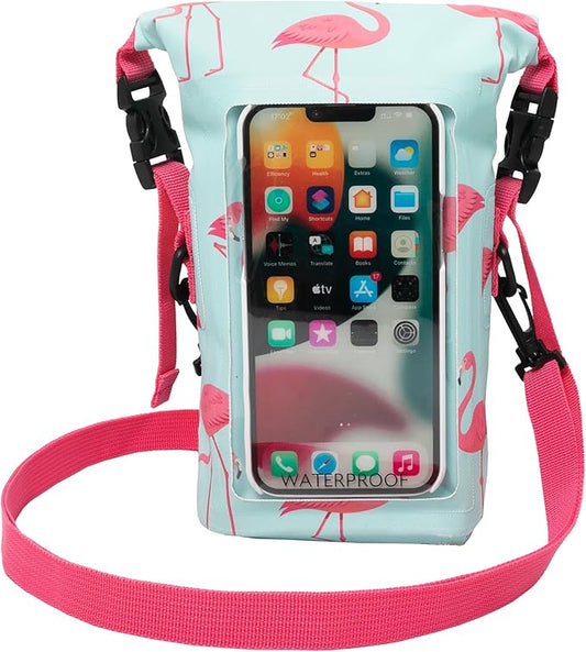 geckobrands Waterproof Phone Tote with 2L Dry Bag and Adjustable Strap – Protect Your Phone and Valuables While on The Go