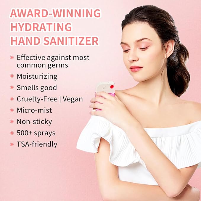 PeppyHands Hand Sanitizer, Hand Sanitizer Spray, Hydrating Spray for Hand, Portable Sanitizer spray Set ﻿for Travel Size, 500-Sprays Each Multi-Flavor (Coconut.)