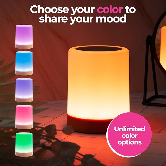 LuvLink Friendship Lamp v2.0 - Long Distance WiFi Touch Lamps for Couples, Friends & Family | Stay Connected from Anywhere – Easy App Setup – No Subscription (Single)