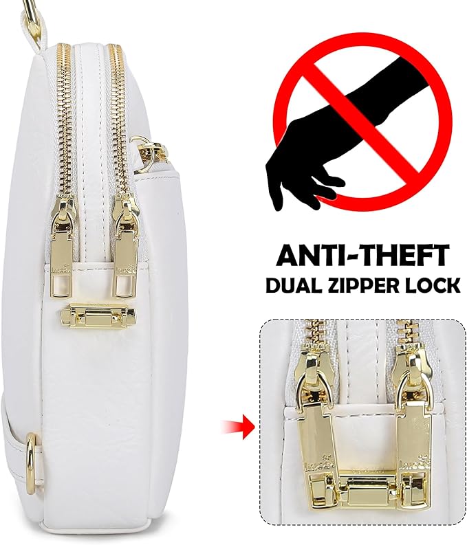 INICAT RFID Blocking Sling Bag Anti Theft Crossbody Bags Women Valentine's Day Gifts Travel Purses Vegan Leather