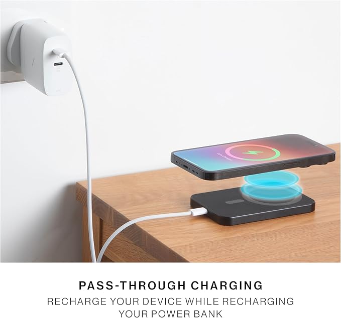 Native Union Active Power Bank | Magnetic - MagSafe Compatible 5000mAh 15W Portable Charger - USB-C Cable Included - Compatible with iPhone Air, 17, 17 Pro Max, AirPods Pro 3 & More (Sandstone)