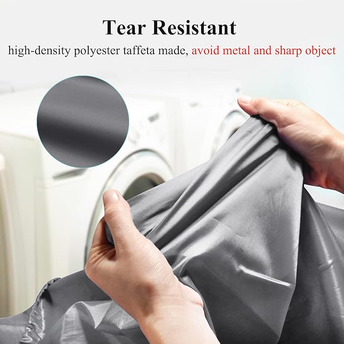 OTraki 2 Pack Grey Laundry Bags 24x32 Inch Heavy Duty Laundry Basket Liners Medium Drawstring Wash bag Dirty Clothes Machine Washable Laundry Travel Storage Bags for College Home Dorm