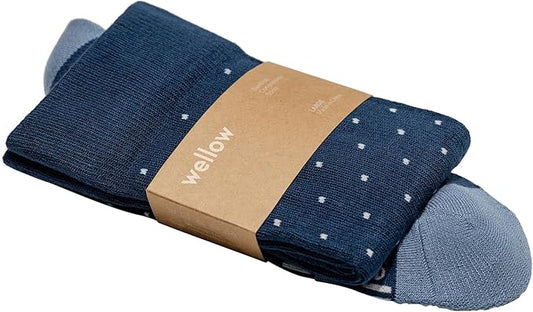 Wellow Premium Socks (Compression Socks - Regular) for Men & Women, Made with Viscose from Bamboo, Knee High, 18-25 mmHg