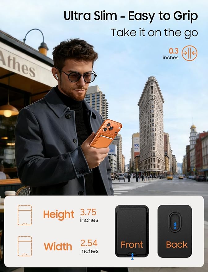 Ntwinro Magnetic for iPhone 14 Pro Max Clear Case (Compatible with MagSafe) with Black Detachable Wallet & Card Holder for 3 Cards [RFID Blocking] Military Grade Protective Slim Phone Cover