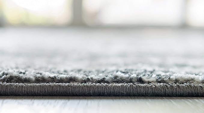 Rugs.com Arlington Collection Rug – 6 Ft Runner Dark Grey Medium-Pile Rug Perfect for Hallways, Entryways
