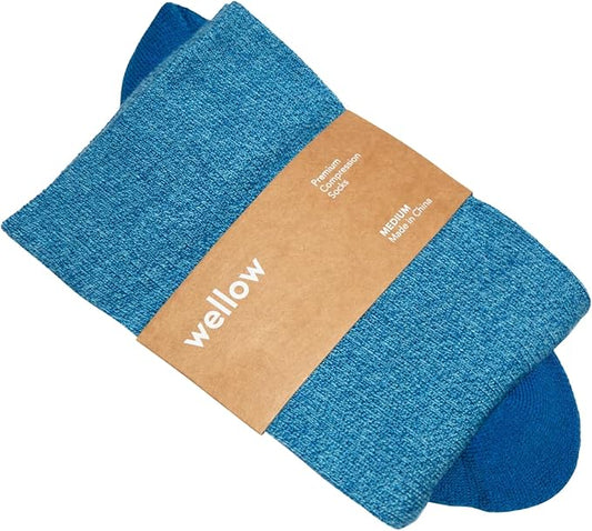 Wellow Premium Socks (Compression Socks - Regular) for Men & Women, Made with Viscose from Bamboo, Knee High, 18-25 mmHg