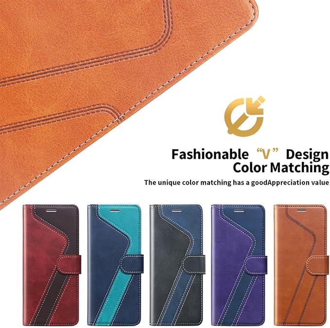 CIVICASE for iPhone 16E/SE4 2025 Wallet Case,PU Leather Flip Case RFID Blocking Credit Card Holder Folio Magnetic Stand TPU Shockproof Cover Compatible with iPhone 16E/SE4, Brown