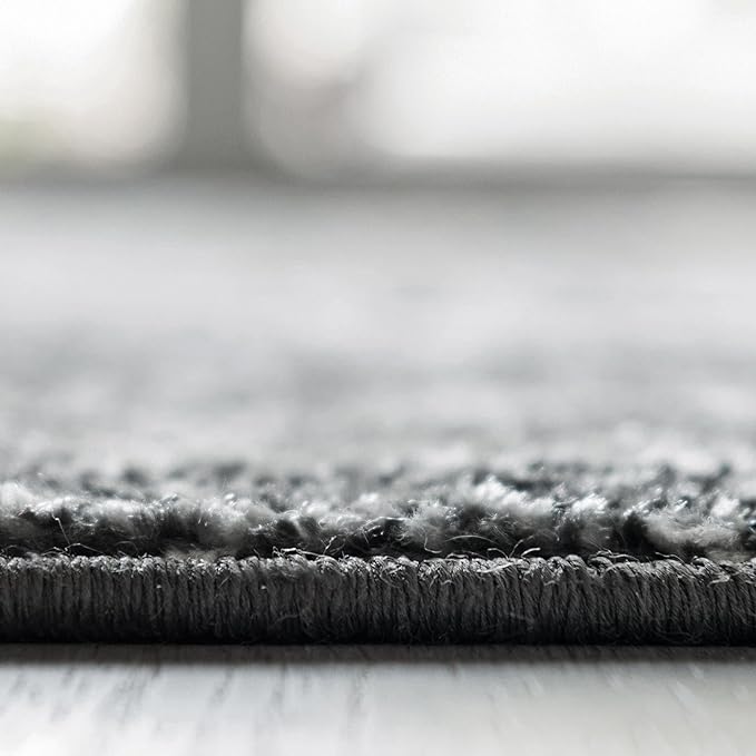 Rugs.com Arlington Collection Rug – 8' x 10' Dark Grey Medium-Pile Rug Perfect for Living Rooms, Large Dining Rooms, Open Floorplans