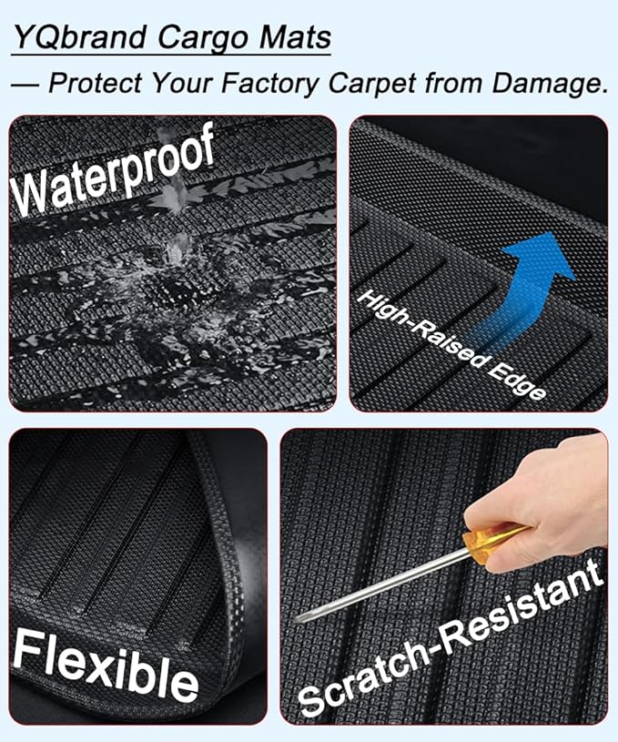 XC40 Cargo Mat - All-Weather 3D Custom-Fit Waterproof Compatible with 2020-2025 Volvo XC40 Non-Slip Durable Odorless TPO Trunk Tray Floor Mat with Raised Lip