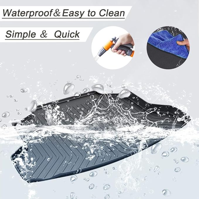Passport Cargo Mat - All-Weather Cargo Liner Compatible with 2019-2025 Honda Passport，3D Custom-Fit Waterproof Non-Slip Durable Odorless TPO Trunk Tray Floor Mat with Raised Lip