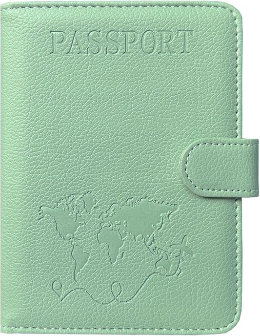 ACdream Passport Holder for Travel Essentials, Rfid Blocking Passport Wallet Cover Case for Travel Must Haves Accessories, Book Holders for Women/Men, AgaveGreen