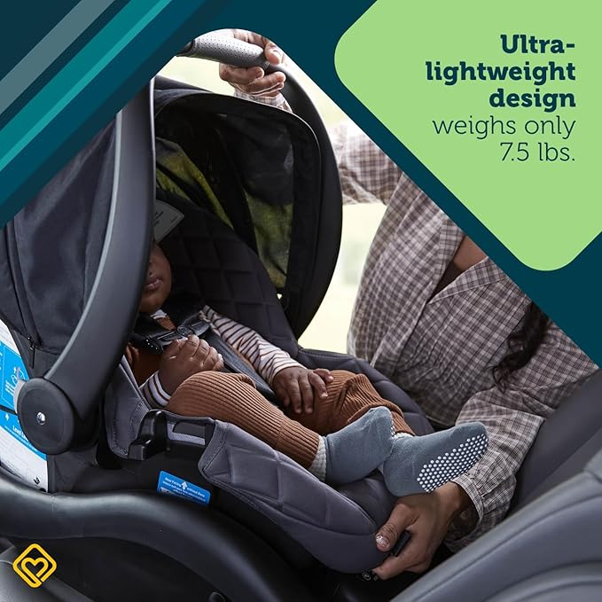 Safety 1st onBoard™ Insta-Latch™ DLX Infant Car Seat with Base, Baby Car Seat for 4-30 lbs., Rear Facing Car Seat, Ironbark