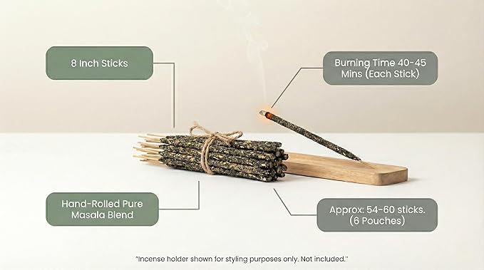 Satya Smudge Incense Stick – Hand-Rolled Indian Masala Incense for Meditation,Nag Champa, Superhit, Sandalwood, Dragon Blood, White Sage, Palo Santo (Smudge Mix)