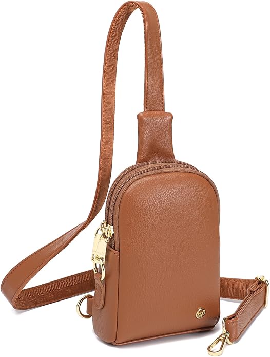 INICAT Travel Small Crossbody Sling Bags Women Cross Body Purses Passport Holder Vegan Leather Fanny Packs Birthday Gifts