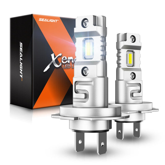 SEALIGHT H7 Bulbs 30000LM, 800% Brighter, Easy Installation, Pack of 2, White, Compatible with Fog, ATVs & Powersports