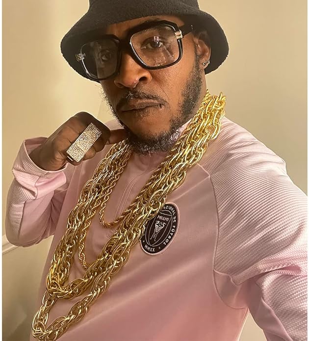 TUOKAY Sparkling Big Gold Rope Chain for Men and Women 11mm Thick Heavy Huge Faux Gold Rope Chain Costume Necklace for Rapper Rap Gangsta