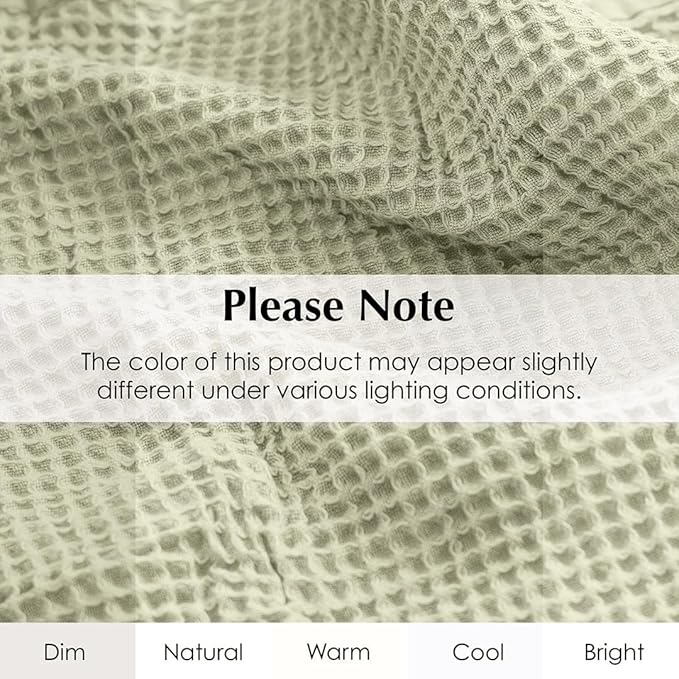 Salt Earth GOTS Certified 100% Organic Cotton Throw Blanket, 108"x90" Waffle Blankets & Throws for Bed, Throw Blanket for Couch, Cozy Christmas Blankets and Throws for Christmas Gifts (Sea Foam)