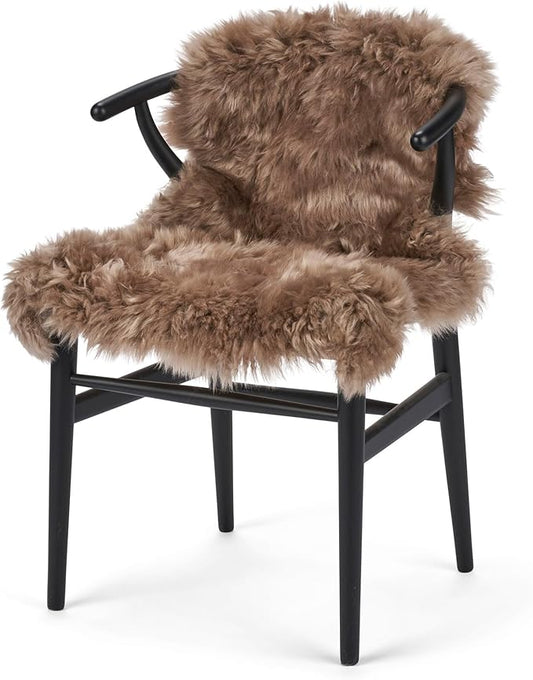 Sheepskin Long Hair 2x3 ft | Bedside Rugs for bedrooms, Sofa, Chair or The Dining Table | Each Sheepskin Rug is Unique and Created by Nature | Small Fluffy Rug in Color Light Brown