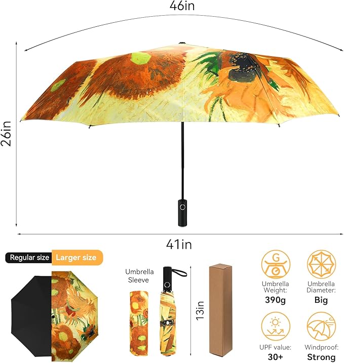Umbrella, Pretty Umbrellas for Women and men, Ladies Umbrellas for Rain, Automatic Folding Umbrellas Open Close