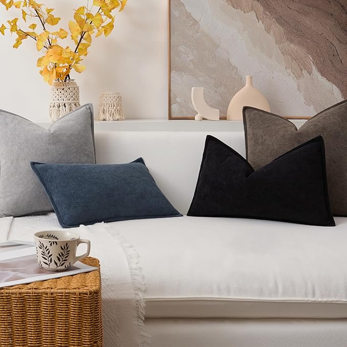 Kevin Textile Waterproof Decorative Pillow Covers Coco Brown 20x20 Inch Pack of 2 Soft Boucle Textured Throw Pillowcases Elegant Accent Pillows for Couch Sofa Chair Bed Home Decor Indoor Outdoor