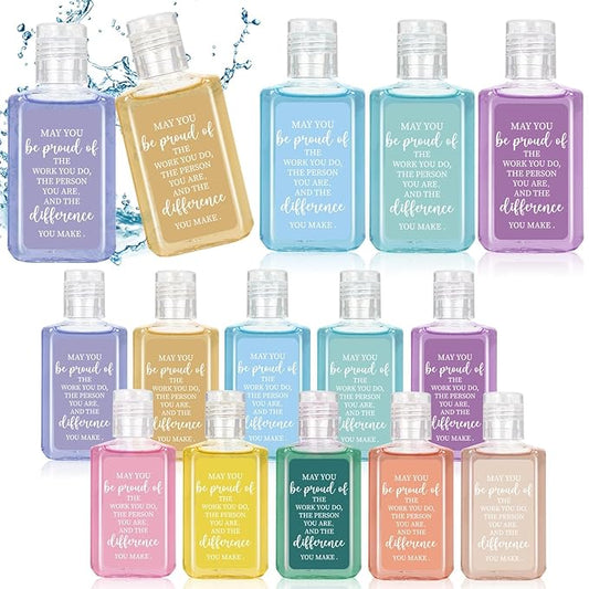 50Pcs Thank You Mini Hand Sanitizer Bulk Employee Appreciation Gift Inspirational Small Hand Sanitizer 1fl oz Travel Size Hand Soap for Christmas Team ((May You Be)