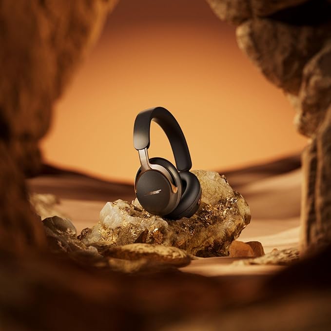 Bose New QuietComfort Ultra Bluetooth Headphones (2nd Gen), Wireless Headphones with Spatial Audio, Over Ear Noise Cancelling with Mic, Up to 30 Hours of Play time, Desert Gold - Limited Edition Color