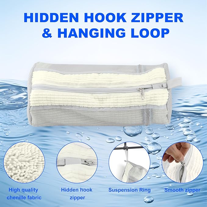 Shoe Washing Bags for Washing Machine – Durable Shoe Washing Machine Bags for All Shoe Types Sizes (Large White 2PCS）