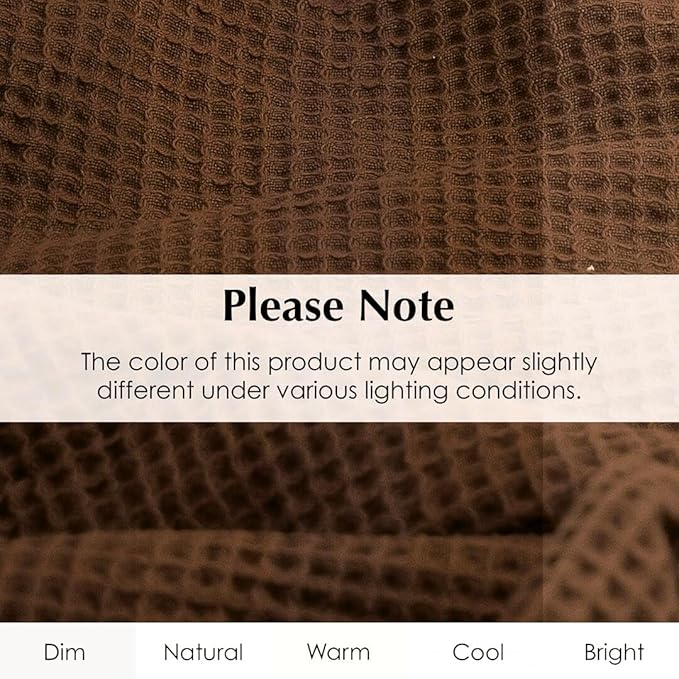 Salt Earth GOTS Certified 100% Organic Cotton Throw Blanket, 108"x90" Waffle Blankets & Throws for Bed, Throw Blanket for Couch, Cozy Christmas Blankets and Throws for Christmas Gifts (Potting Soil)