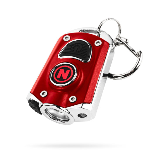 NEBO MYCRO USB Rechargeable LED Keychain Light, 6 Light Modes, One-Size, Aluminum, Red, Model NEB-KEY-0004
