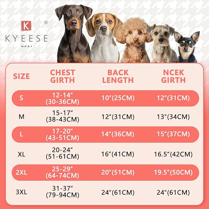 KYEESE Dog Coat Soft Pet Sweater for Cold Weather Windproof Dog Coats for Small Dogs Waterproof Dogs Jacket with Fleece Lined Thick Cat Clothes with Pocket Warm Pet Winter Puffer Coat with Leash Hole
