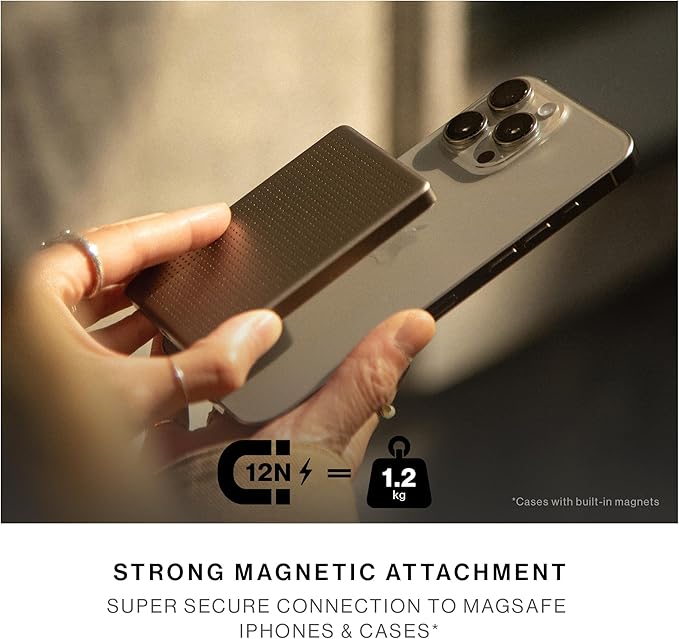 Native Union Active Power Bank | Magnetic - MagSafe Compatible 5000mAh 15W Portable Charger - USB-C Cable Included - Compatible with iPhone Air, 17, 17 Pro, 17 Pro Max, AirPods Pro 3 & More (Apricot)