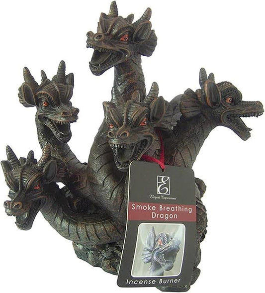 Hosley 120pk Bulk Buy 8.5 Inch High Resin Dragon Decor Statue/Incense Cone Burner Smoking Dragon Holder. Ideal for Spa and Aromatherapy Suggested for use with Hosley Brand Incense Cones