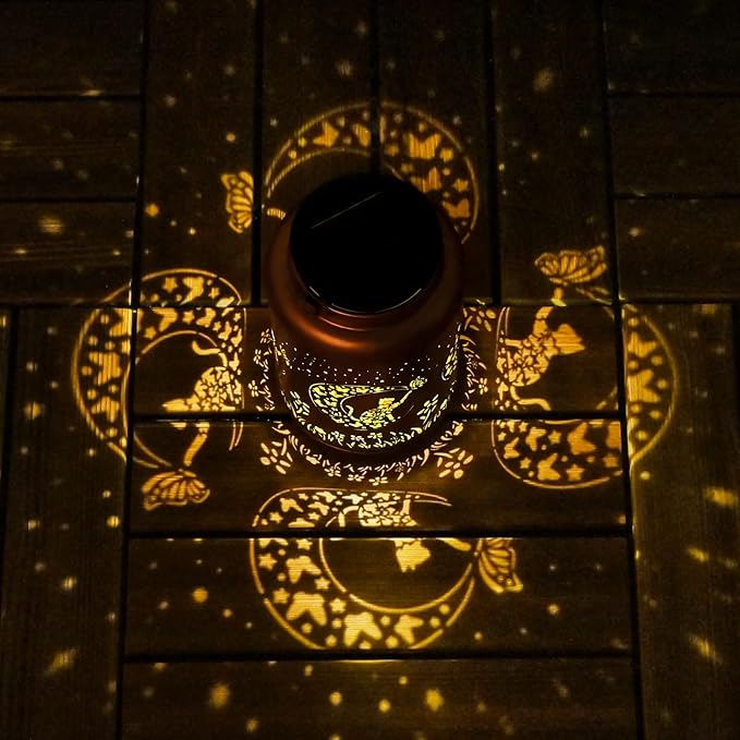 Christmas Gifts for Women Men Mom, Cat Solar Lights Outdoor Waterproof, Mothers Day Gifts Decorations Outside for Yard, Lawn, Balcony Garden Decor Solar Lantern
