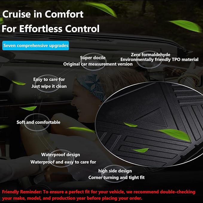 Crosstrek Cargo Liner - All-Weather Cargo Mats Compatible with Subaru Crosstrek 2024-2026 Models，3D Custom-Fit Waterproof Non-Slip Durable Odorless TPO High-Raised Edge Trunk Tray Floor Mat