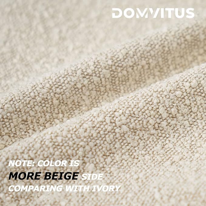 DOMVITUS Boucle Pillow Covers 20x20 Luxury Throw Pillow Covers Decorative Pillows for Bed Sofa Pillows for Living Room Accent Couch Pillows Soft Cushion Case, 1PC, Buttery Cream