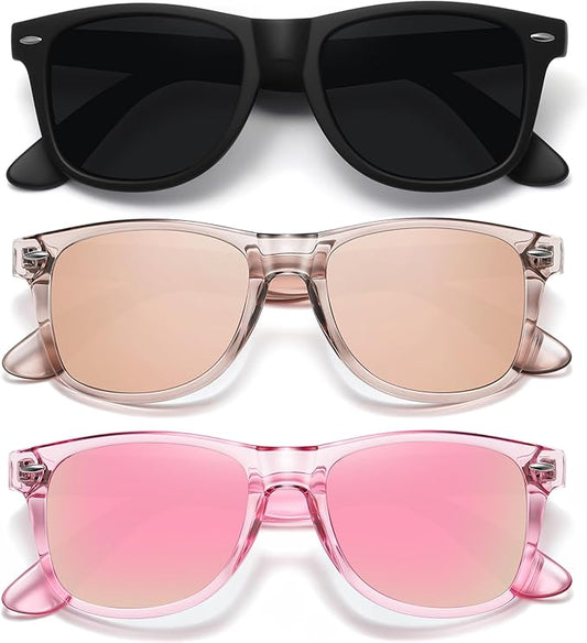 MEETSUN Polarized Sunglasses for Women Men Classic Retro Trendy Driving Sun Glasses UV400 Protection (3 Pack)