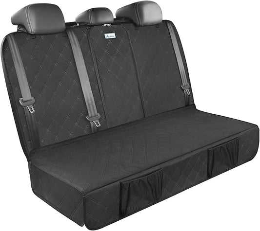 Upgraded 900D Heavy Duty Dog Back Bench Seat Cover, Car Seat Protector, Fits Compact Cars & SUVs, 3 Seatbelts & Armrest Compatible, Waterproof Nonslip Pet Backseat Cover for Dogs & Kids