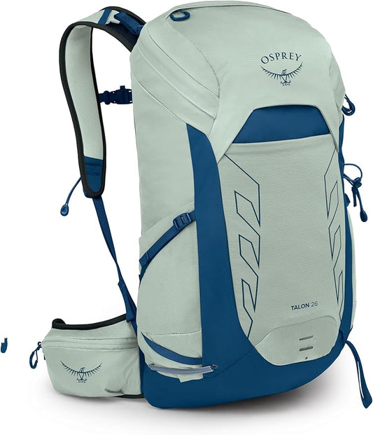Osprey Talon 26L Men's Lightweight Hiking Backpack - Daypack for Travel & Camping, Frosty Mint Green/Night Shift