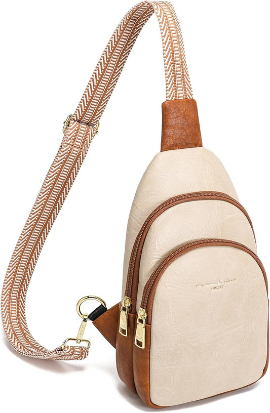 INICAT Crossbody Sling Bags Fanny Packs Valentine's Day Gifts Vegan Leather Travel Vacation Essentials Purses Women