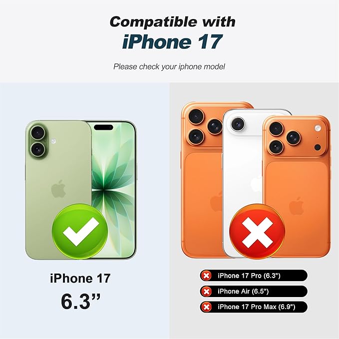 CIVICASE for iPhone 17 Wallet Case with Stand,PU Leather Flip Credit Card Holder Slots (RFID Blocking),Compatible with Magsafe Magnetic Holder Phone Cover Women Men,Orange