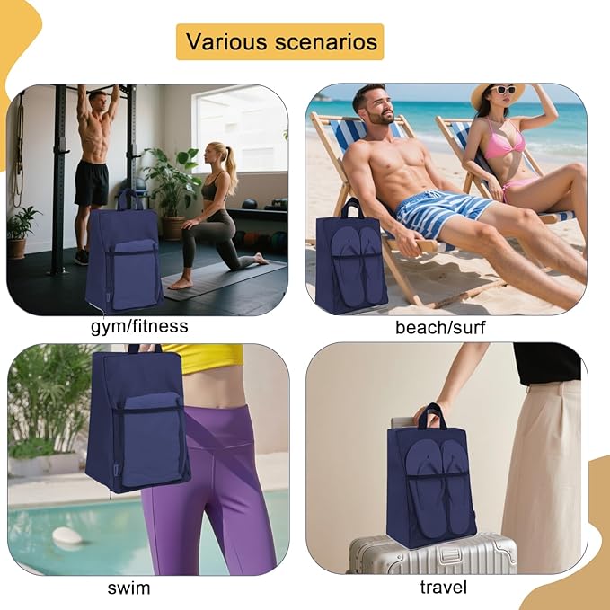 Shoe Bags for Travel Storage Bag Organizer Bags Travel Accessories Must Haves Shoe Organizer Packing Cubes Beach Swim bag Daily Use Storage Travel Essentials Women Men Navy blue