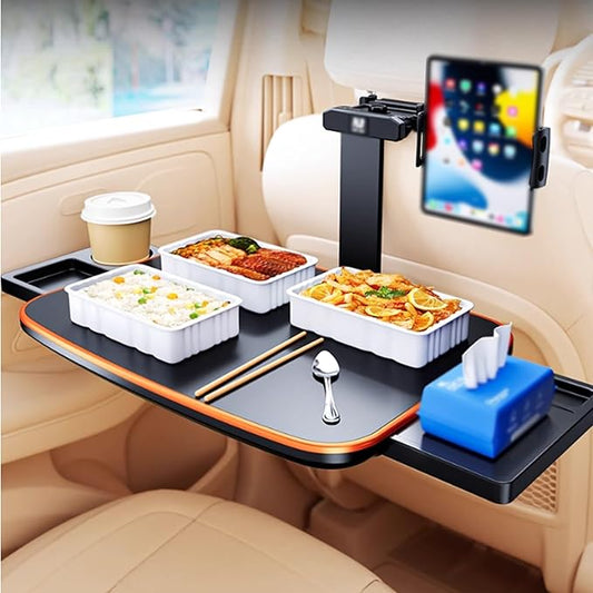 Portable Car Backseat Laptop Desk Car Seat Table Tray,Adjustable Seat Back Snack Tray for Car,Folding Telescopic Auto Food Trays Desk for Car Workstation,Passenger Seat Tray f Traveling.(Style1)