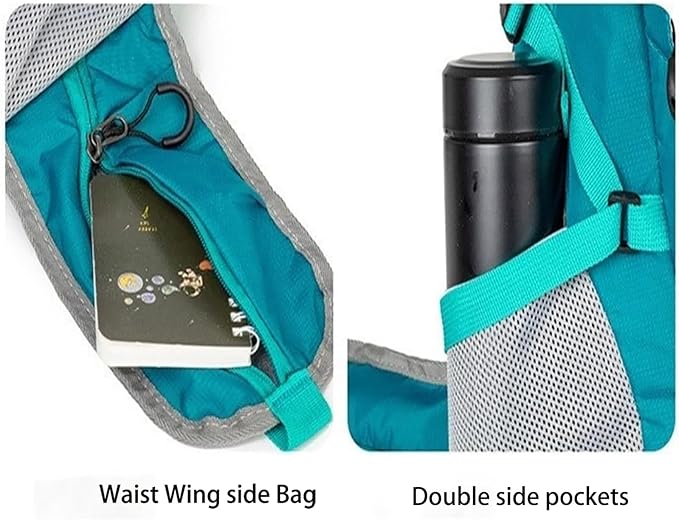 Hiking Backpack Daypack for Outdoor Travel, Lightweight Pack with Multiple Compartments, Unisex for Camping and Daily Use (Black)