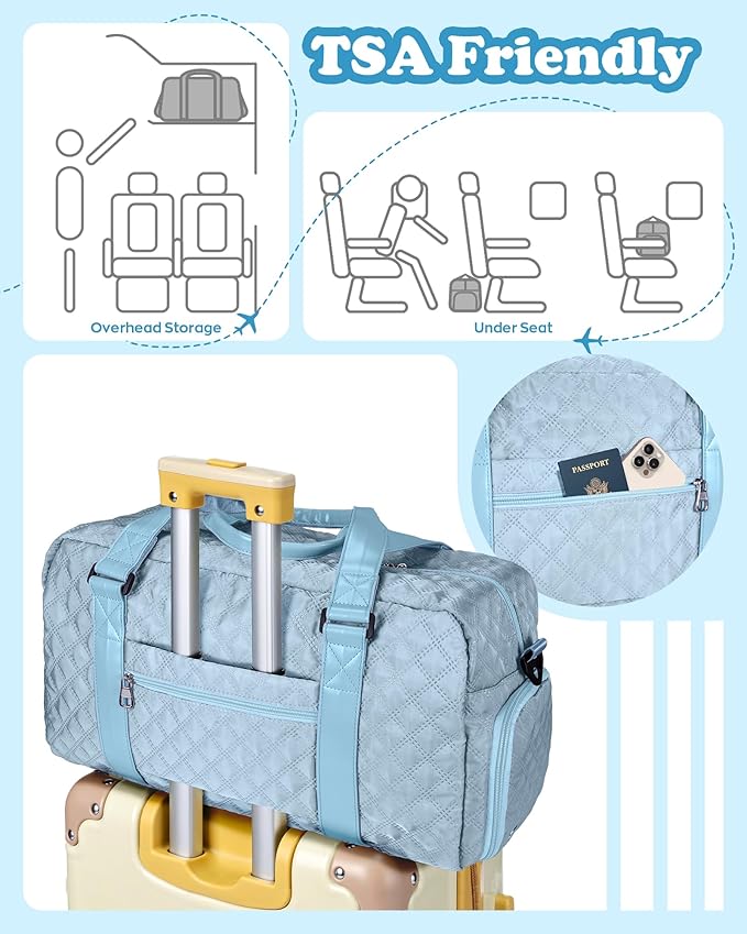 Elilier Travel Bags, Gifts for Friends Female Women, Initial Travel Duffel Bag, Gym Bag, Personalized Weekender Bag, Friend Wedding Girlfriend Birthday Gifts for Teen Girls, Graduation Gifts